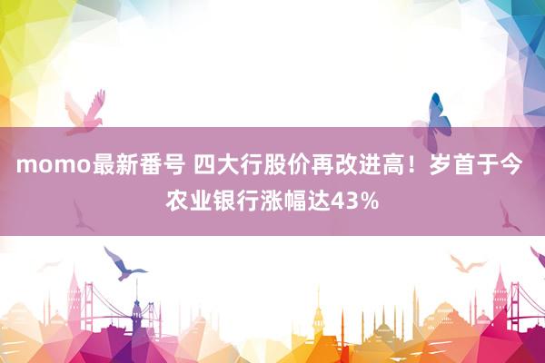 momo最新番号 四大行股价再改进高！岁首于今 农业银行涨幅达43%